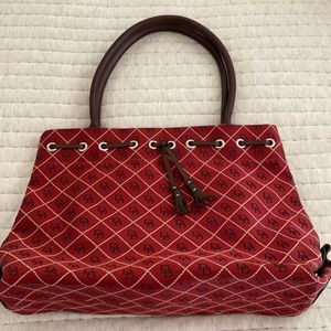Dooney & Bourke Tote - Red with Tan leather